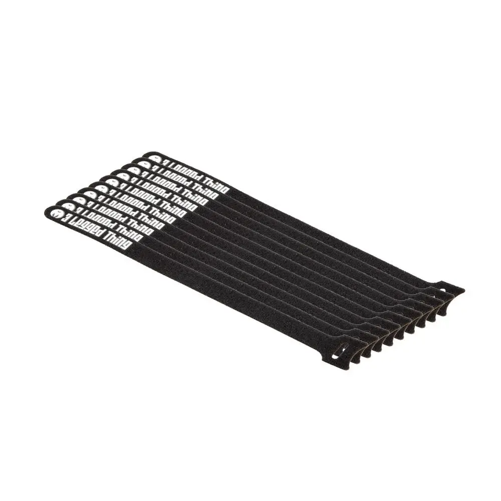 3 Legged Thing  Reuseable Cable Ties 10 Pack Black