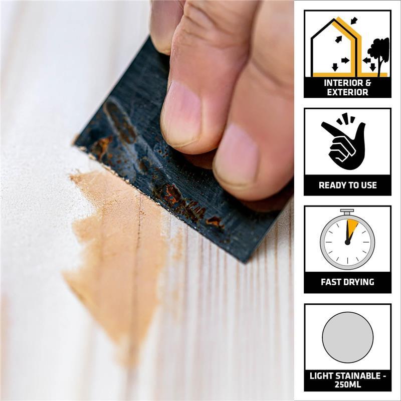Everbuild Multipurpose Wood Filler – Indoor & Outdoor Use, Sandable & Stainable – 250ml 2