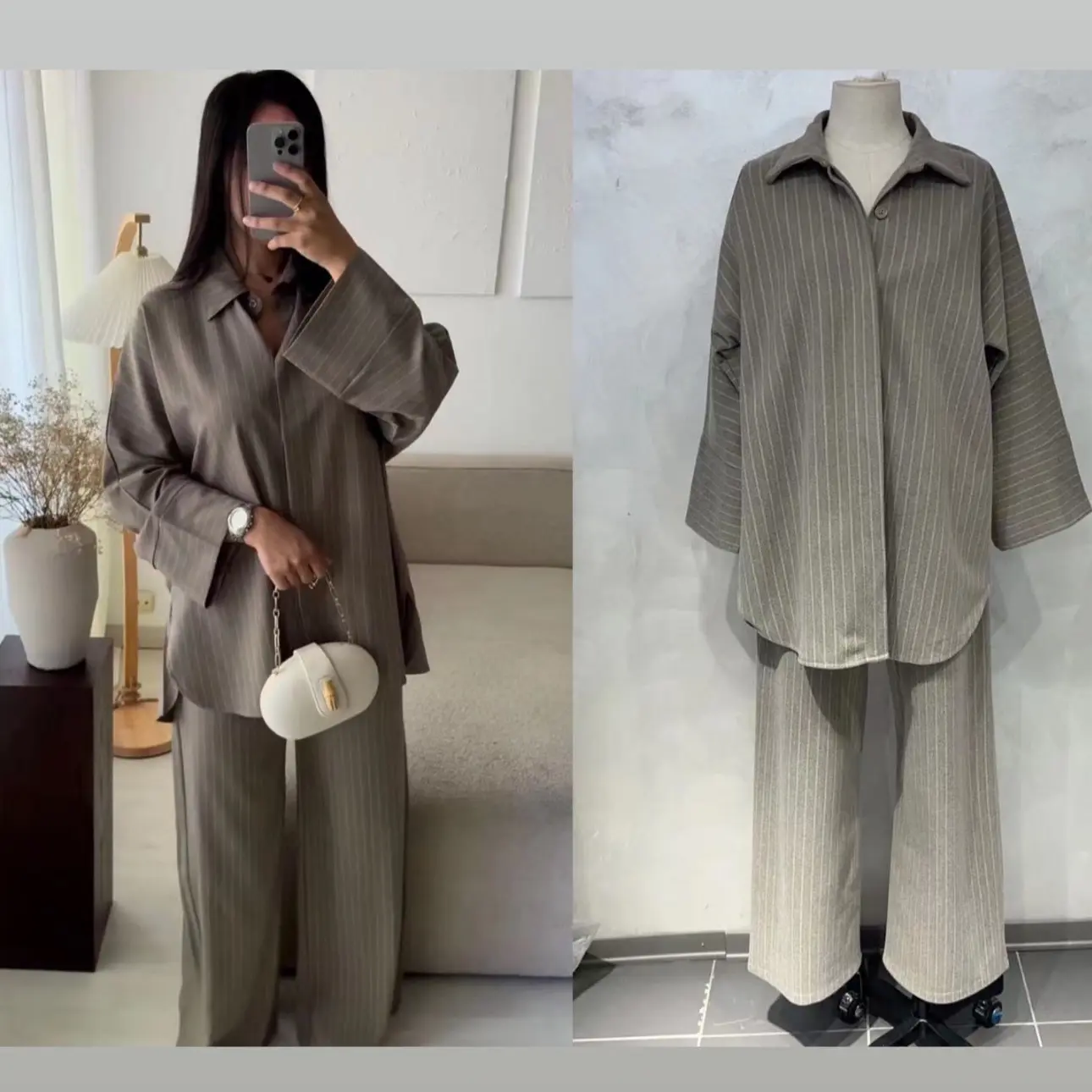 Two piece buttoned set Womenswear