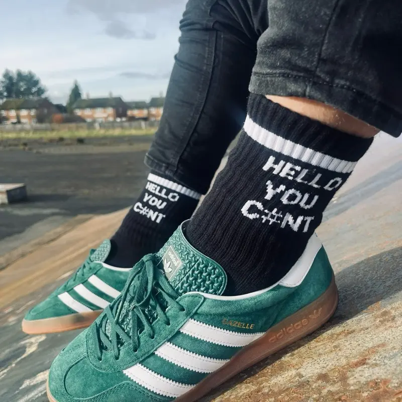 HELLO YOU C#NT SOCKS ONE SIZE RECOMMENDED 3-12 (cotton) uni