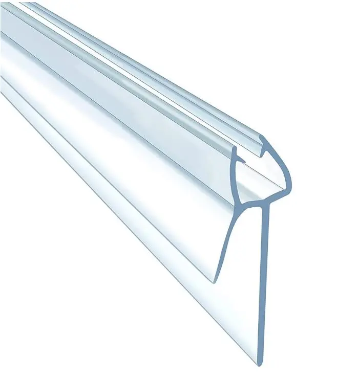 Shower Screen Seal Strip Replacement for 10-20mm Gap, 90cm Length, Adjustable, Transparent