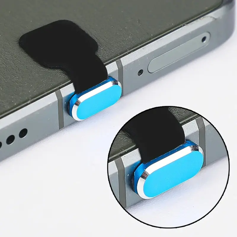 Self-Adhesive Metal Type-C Dust Plugs for All Type-C Devices – Anti-Dust Protector for Apple iPhone 15 Pro Max/15 Plus/15 Pro, Samsung Dustproof Cover –  Dirt in Charging Port – Protection for Smartphones, Tablets & More Durable Cellphone 1