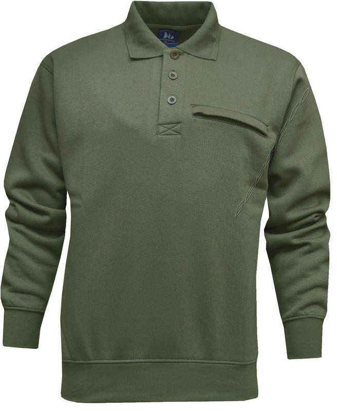 Beebizco Mens Polo Sweatshirt Plain Jumper Top with Zip Pocket Casual M - 6XL 5