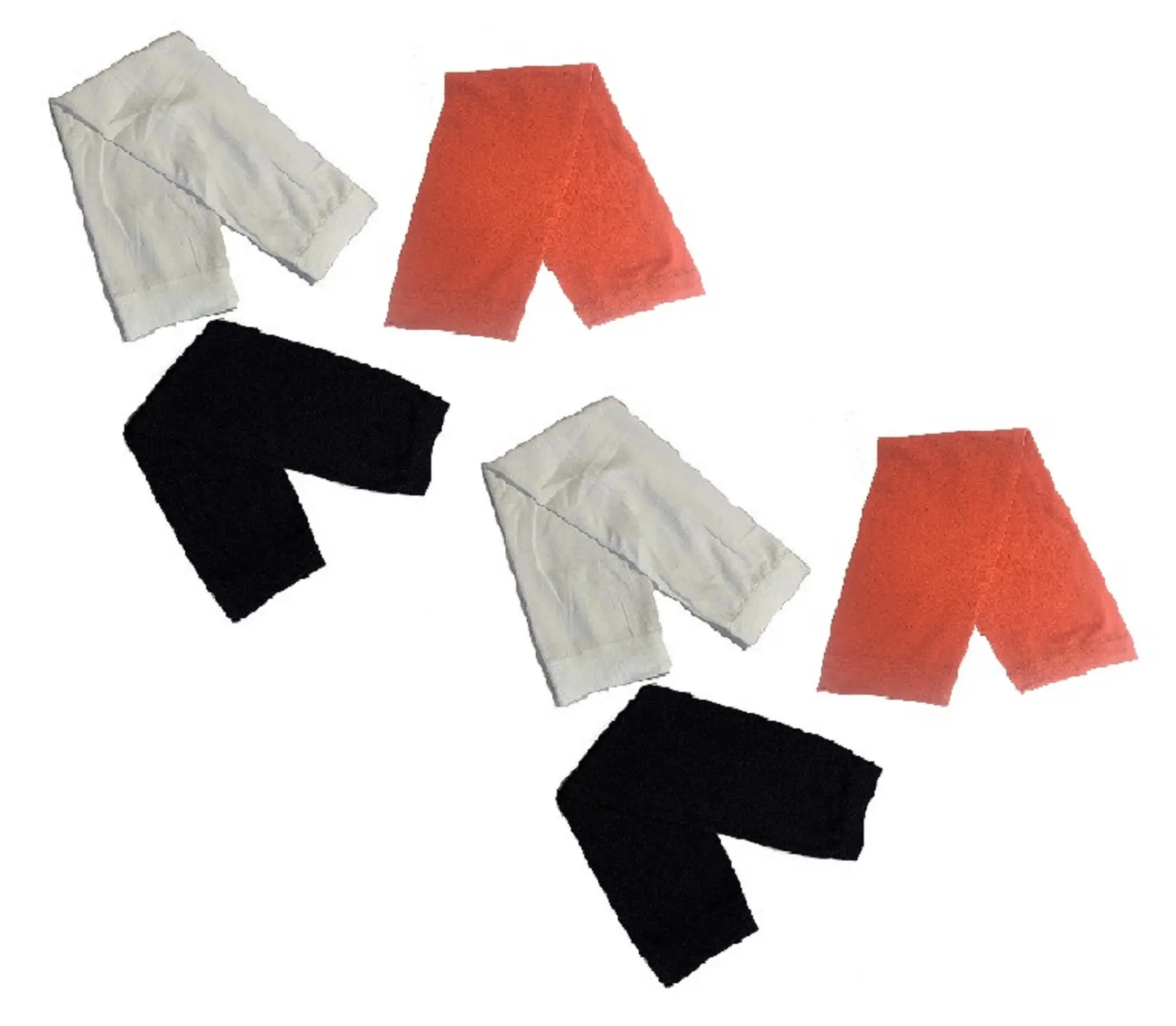 NEEDS & WANTS 6 x Black, White, Rusty Orange Sleeves Gloves For Women Arm Cover Fashion Accessory Stretchy Fabric Abaya Sleeves ( Pack Of 6 )