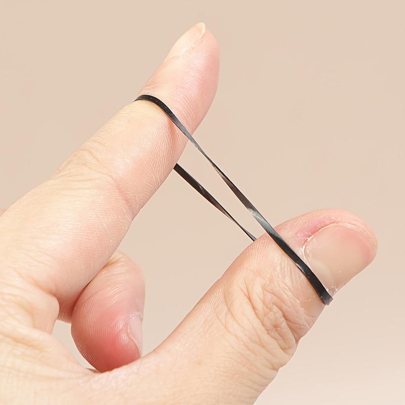 100pcs Black Disposable Hair Ties - Thick, High Elasticity, No-Damage Ponytail Holders for Women & Girls - Perfect for Christmas & New Year Styling, Simple Style 8