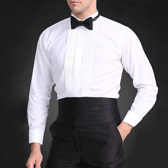 Men's Satin Cummerbund Pretied Bow Tie Breast Pocket Handkerchief Set 4