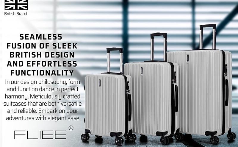 Product Introduction of Suitcase Large Hard Shell| Aluminum Telescopic Handle|TSA 3 Digit Combination Lock| 4 Dual Spinner Wheels| Large Suitcase 4 Wheels Lightweight| Hold Check in Large Luggage (White, Large 28") 1