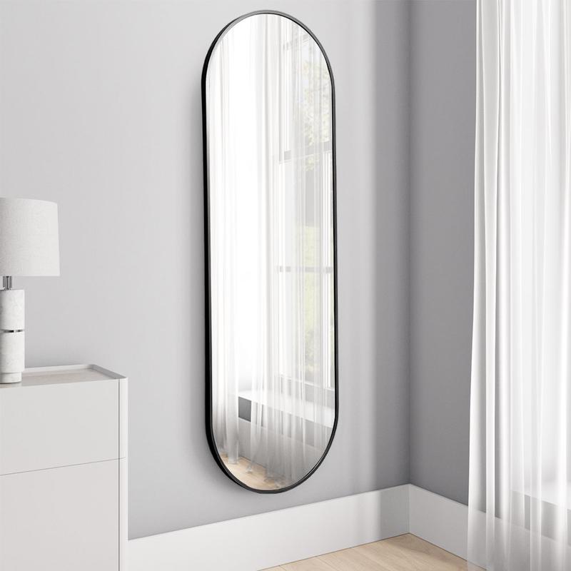 Lifeideas Modern Oval Metal Full Length Mirror Full Boby Wall Mirror Home Decoration Wall Decor 4