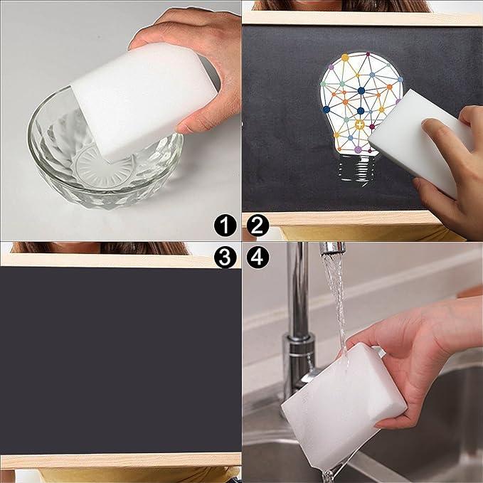 Pack of 30 Magic Cleaning Melamine Sponge, Magic Eraser Sponges, Foam Cleaning Pad - Eraser Sponge for All Surface – Bathroom, Kitchen, Floor, Baseboard, Wall Cleaner (Chemical Free) 7