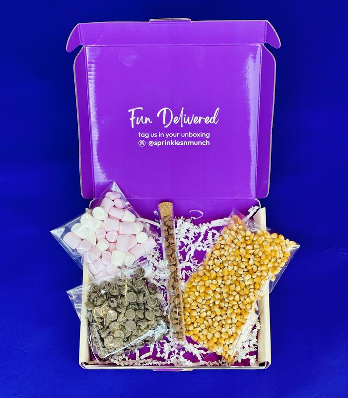Popcorn Gift Make Your Own Choco Mallow Popcorn Bliss Kit Children's and Teen's Food Activity Gift Box Popcorn Kit 4
