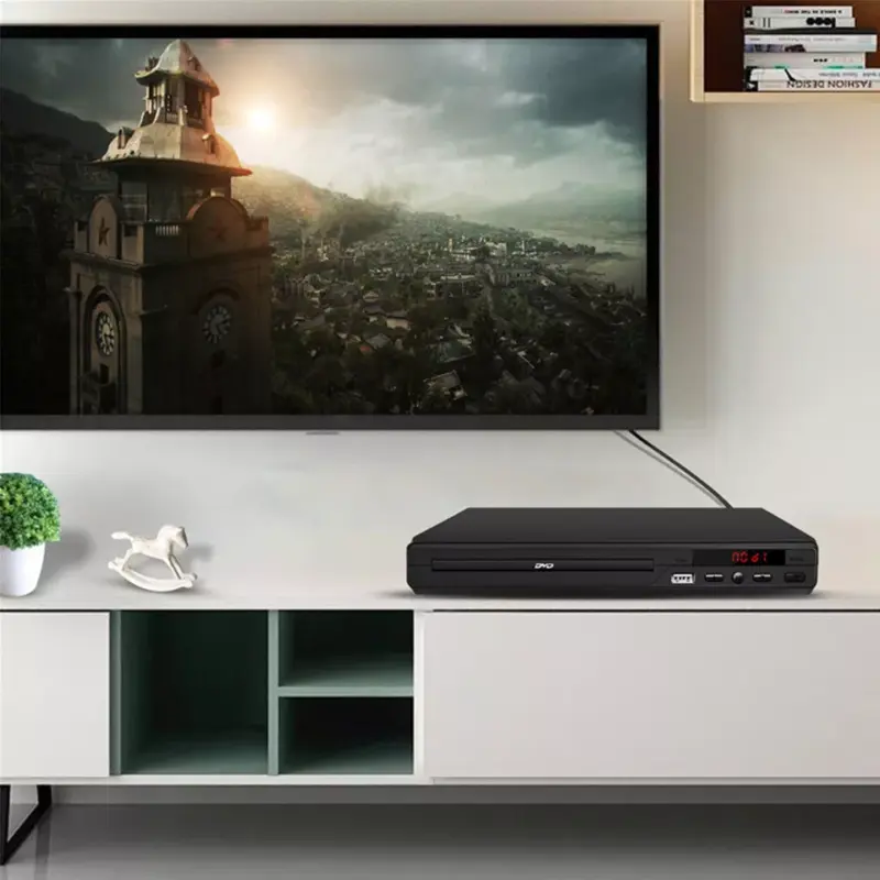 DVD Player Compact Multi Region HDCD CD VCD Music Disc Upscaling USB With Remote Audio Default 4