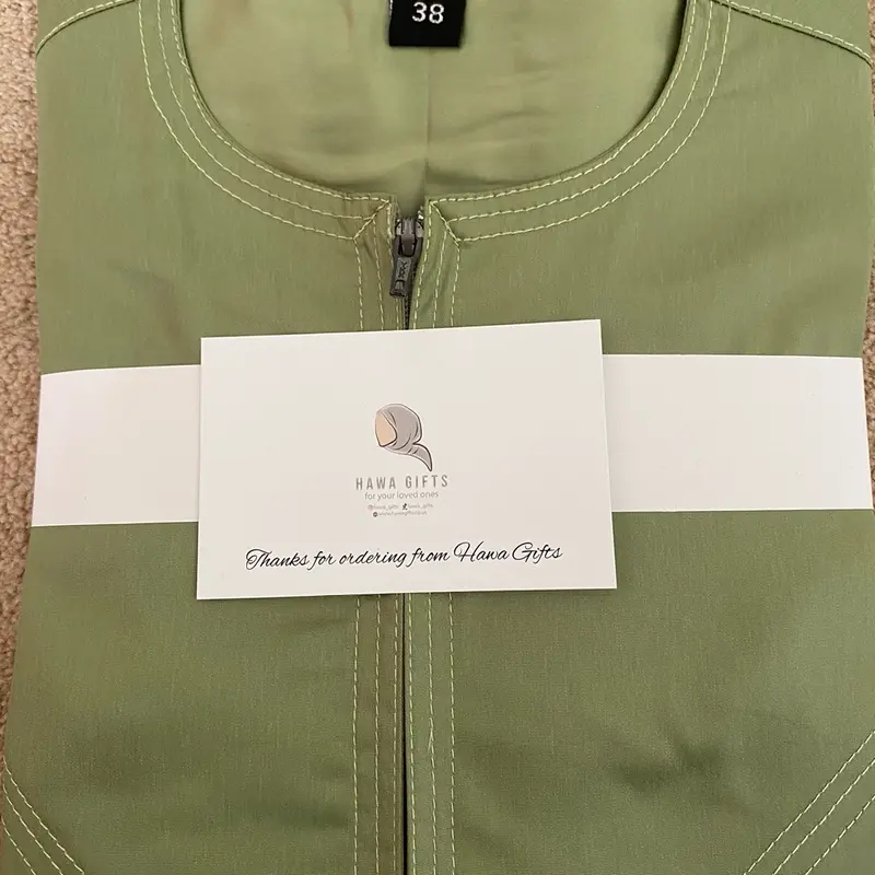 Men’s OLIVE Thobe polyester Islamic traditional jubba Ramadan eid Jummah gift 1