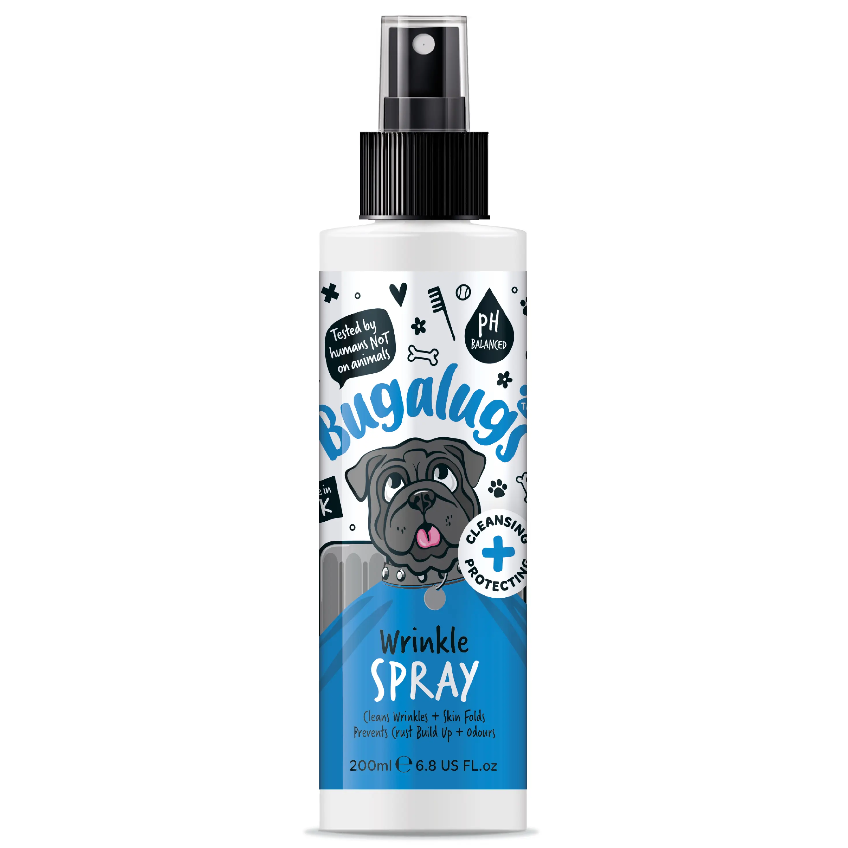 Bugalugs Wrinkle Spray for Dogs & Cats. (Bulldogs, Pugs, Boxers, French Bulldogs & more!)