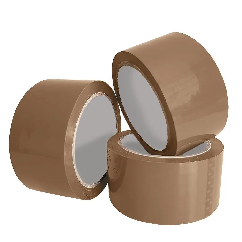 Parcel Tape - Tape - 3 Rolls (48mm x 60m) - Brown Tape for Packing Boxes, Secure Sticky Sealing Packaging Tape for Moving House