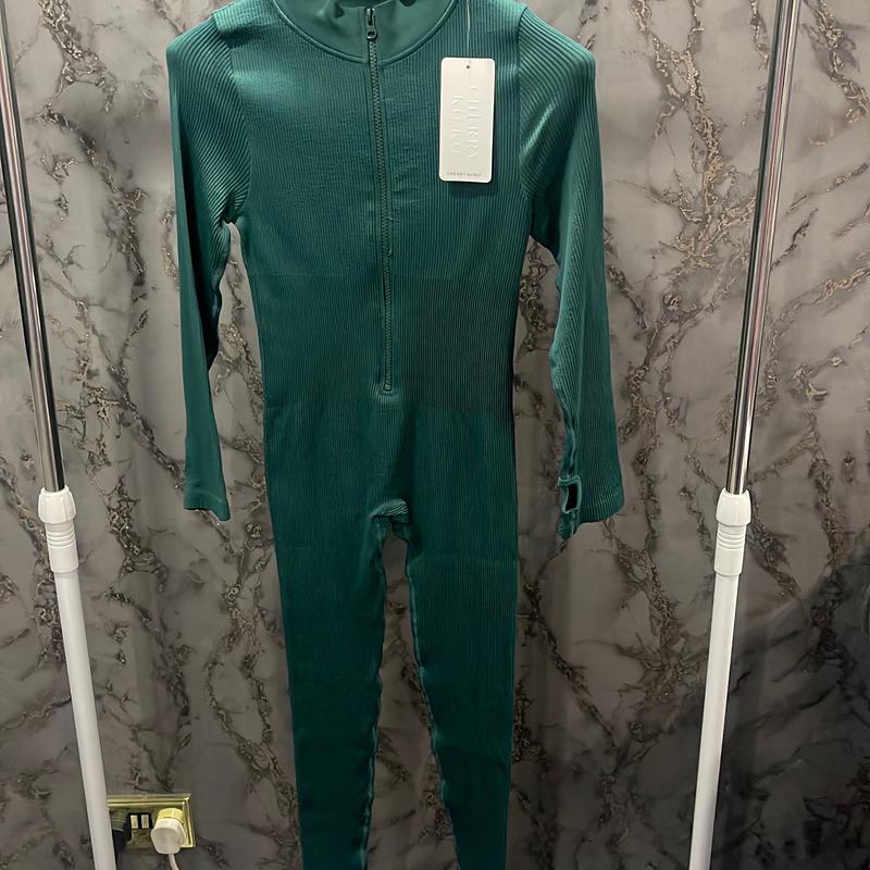 Zip Up Ribbed Jump Suit 8