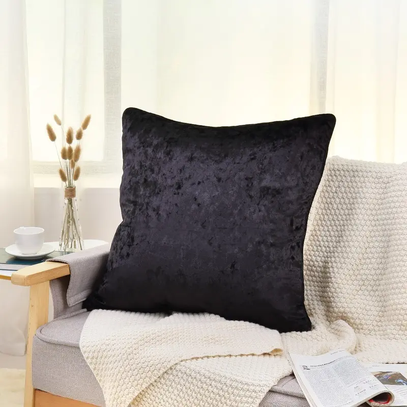 Velvet Soft Decorative Square Cushion Cover 60x60cm , Available in 12 Colours 6