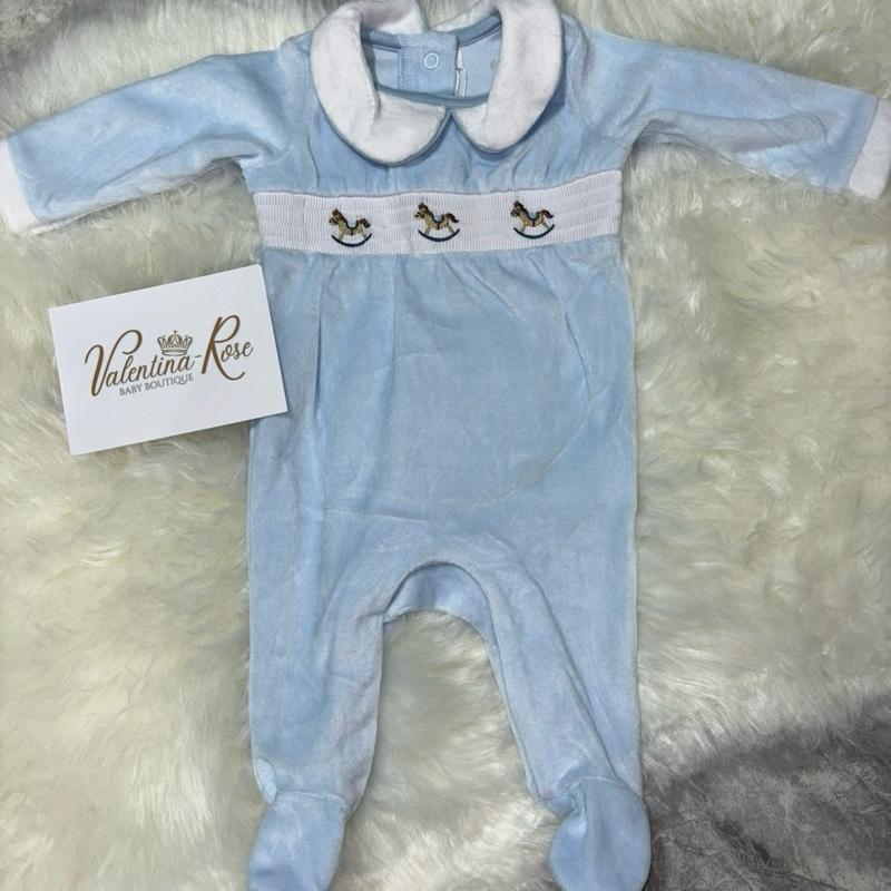 Smocked Rocking Horse Babygrow 0