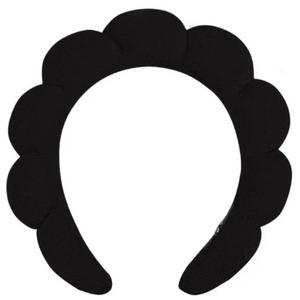 Bubble Spa Headband Terry Cloth Black 0