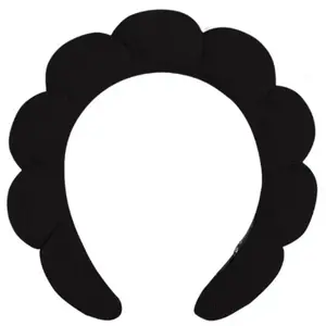 Bubble Spa Headband Terry Cloth Black 0
