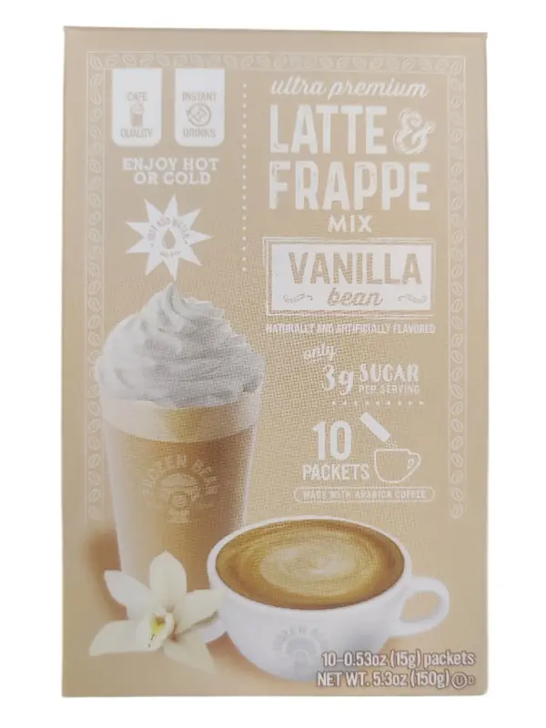 The Frozen Bean ICB Lite Vanilla Bean latte (10ct) 150g (5.3oz) Beverage 0