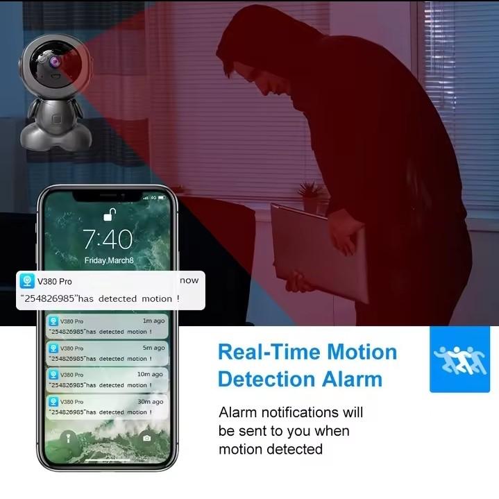 Product Introduction of WiFi IP Camera Wireless Indoor Robot with Two-Way Audio and Motion Detection for Baby Monitor and Robot Monitoring Security 9