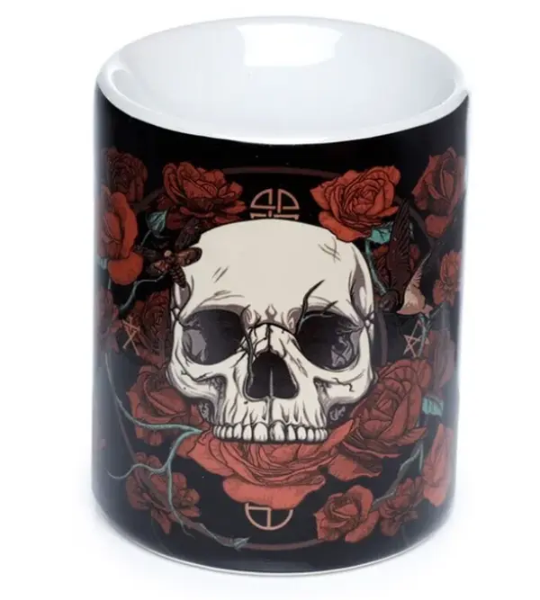 Skulls & Roses Printed Ceramic Oil Burner