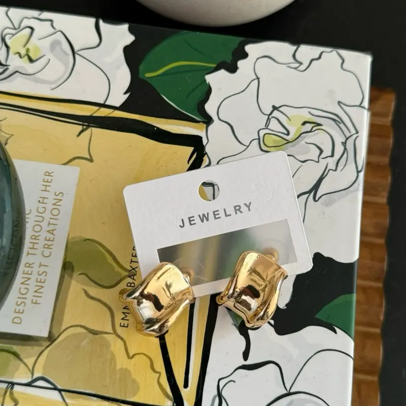 High Quality Gold Earrings - Chunky Statement Design
