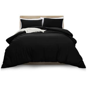 3 Piece Duvet Cover Bedding Set With PillowCases - Luxury Cover with Pillowcases Set Poppers Closure Soft, Breathable, Skin-Friendly, Smooth, Hypoallergenic & Machine Wash Washable Microfiber Dyed Duvet Cover Sets - Single, Double, King, Super King Sizes