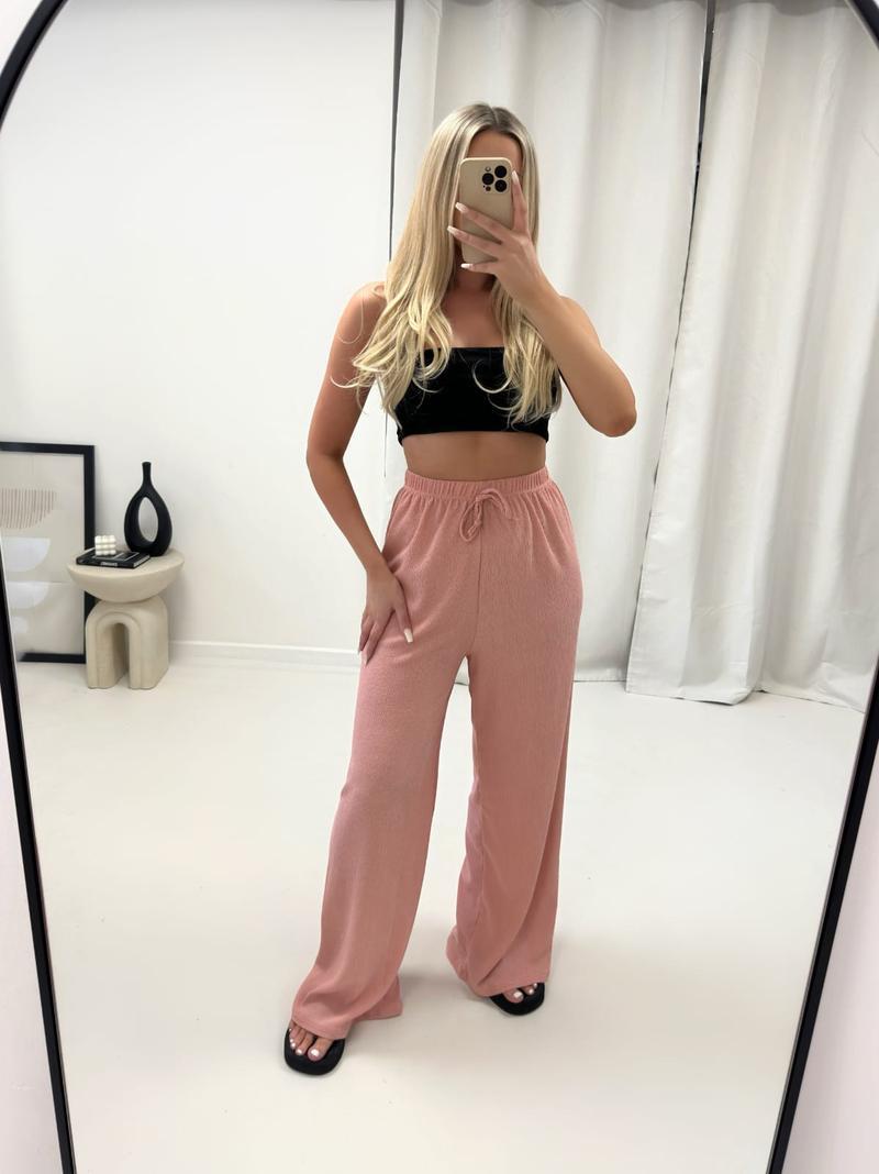 Product Introduction of This That Fashion Women's Ladies Wide Leg Drawstring Palazzo Bottom Trouser Pant Womenswear 9