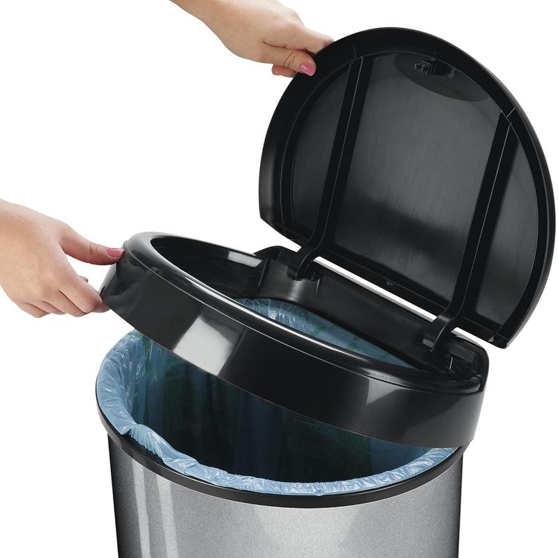 42L Moda Touch Top Bin Grey - Grey Silver Bin Room Room 6