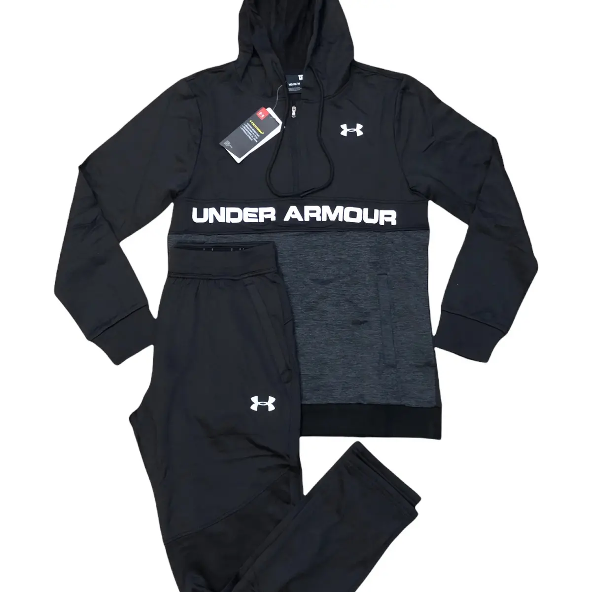 Under Armour 1/4 zip tracksuit black