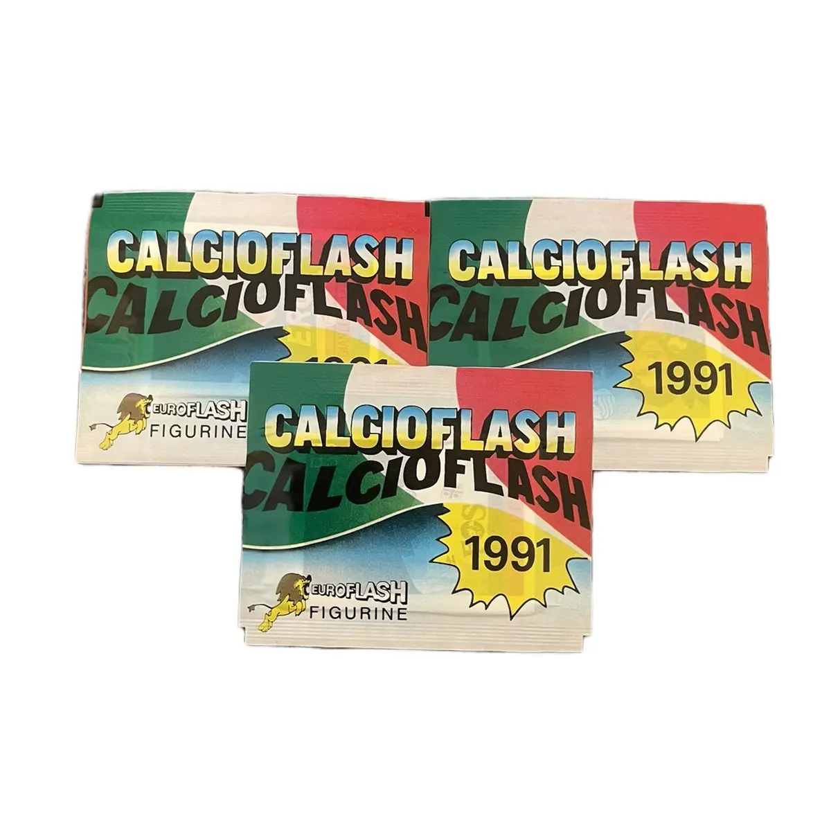 3 x CalcioFlash Serie A 1991 Sticker Pack