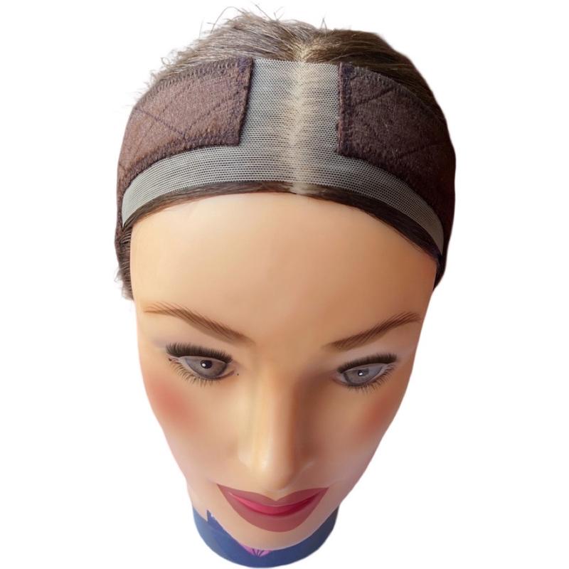 ICYBYAMON Lace Wig Grip Band For Lace Wigs and Frontals, Reinforced Swiss Lace Velvet Band Adjustable Velcro Band 1
