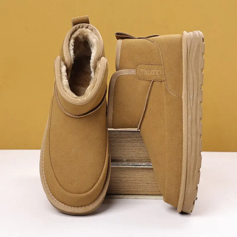 2024 winter new boots cotton shoes snow boots men's autumn and winter velvet warm middle help cotton shoes thickened tooling shoes Footwear Walking Shoes 7