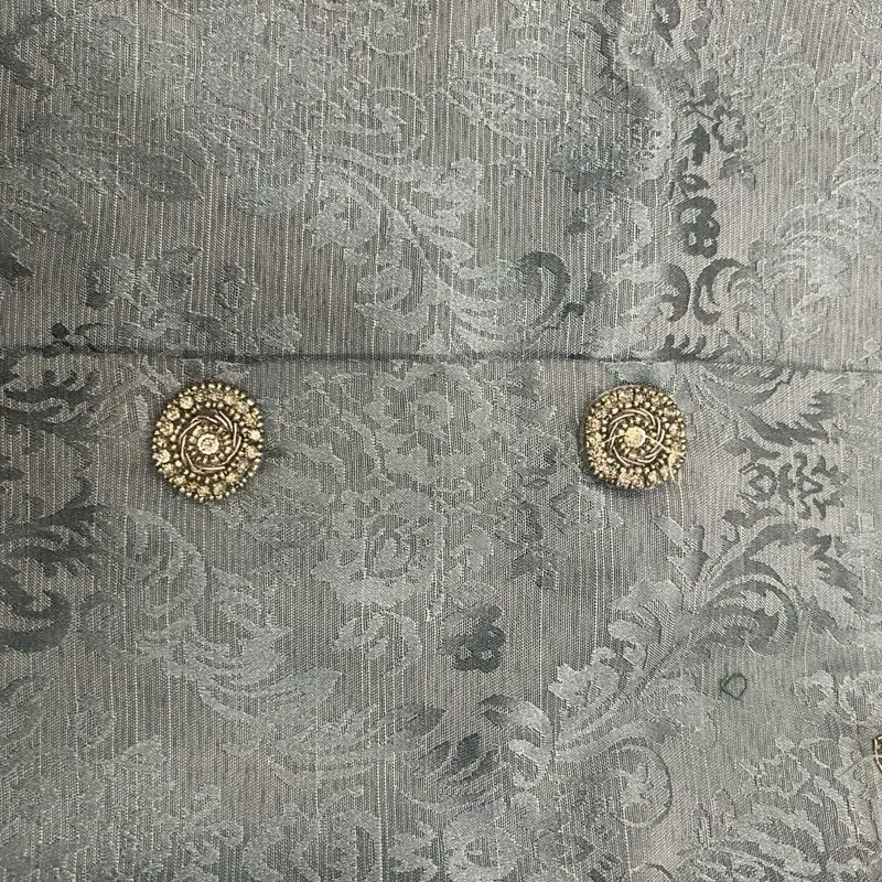 Blue/grey Mens and boys matching waistcoat with stonework 3