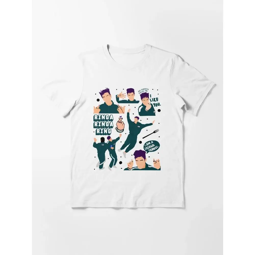 Thanos the Rapper from Squid Game, Korean Drama Series, Squid Game Tee, Movie Shirt, Gift For Movie Lover Cotton Menswear