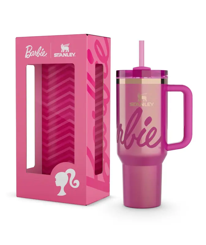 Pink Ba-rb-ie for Stan-ley Cup 40 oz with handle Stainless Steel Quencher Tumbler 6