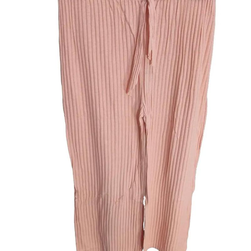 Made In Türkiye Cotton Women Ladies Plain Palazzo Trouser Lounge Flared Wide Leg Palazzo Pant Plus Size,Black,Pink,green,Beige,Blue Comfortable Womenswear Bottom Casual Ribbed 3