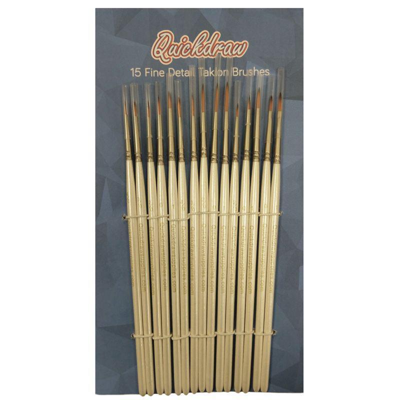 15 Assorted Fine Detail Modelling Art Paint Brush Set 1
