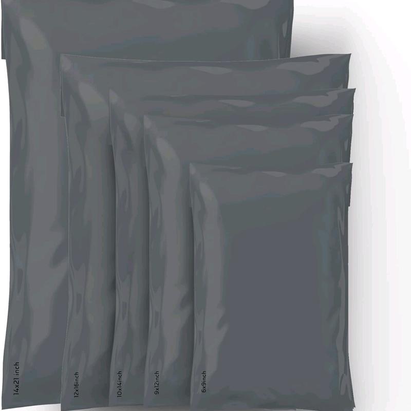Pack Of 50 Mailing Bags, Grey Parcel Delivery Bags with Self-Seal Closure, Flexible Lightweight and Tear Proof Postal Mailing Bags, Multipack Mailing Envelope Bags (12x16, 10x14, 9x12, 6x9, 4x7) 0