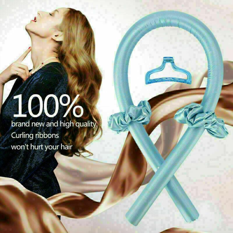 Silk Ribbon Hair Curlers Heatless Curling Rod Headband Wave Formers For Lazy UK 6