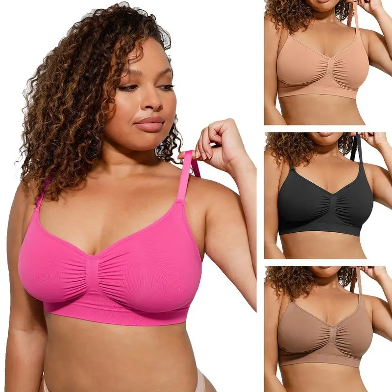 Women's Wireless Sculpt Bra Comfort Bralettes No Underwire Unlined Cami Bra Seamless Tshirt Bras Sports Bra Bralette Basic Comfortable Fit Womenswear Everyday