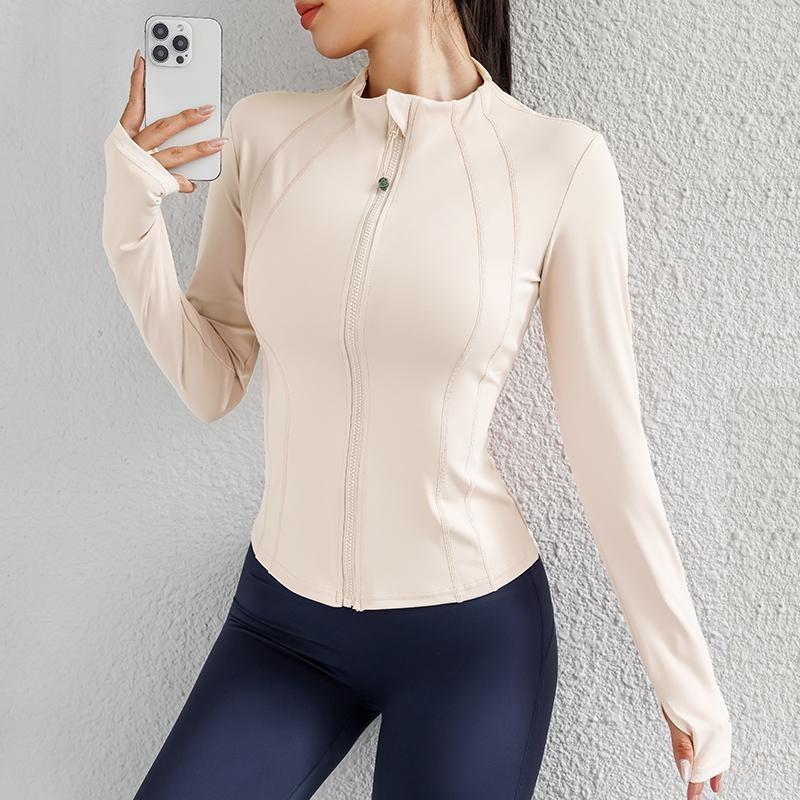Sport Outfit Zip Up Winter Women Running Jackets Workout Gym Fitness Women Jackets With Coat Thumb Holes 3
