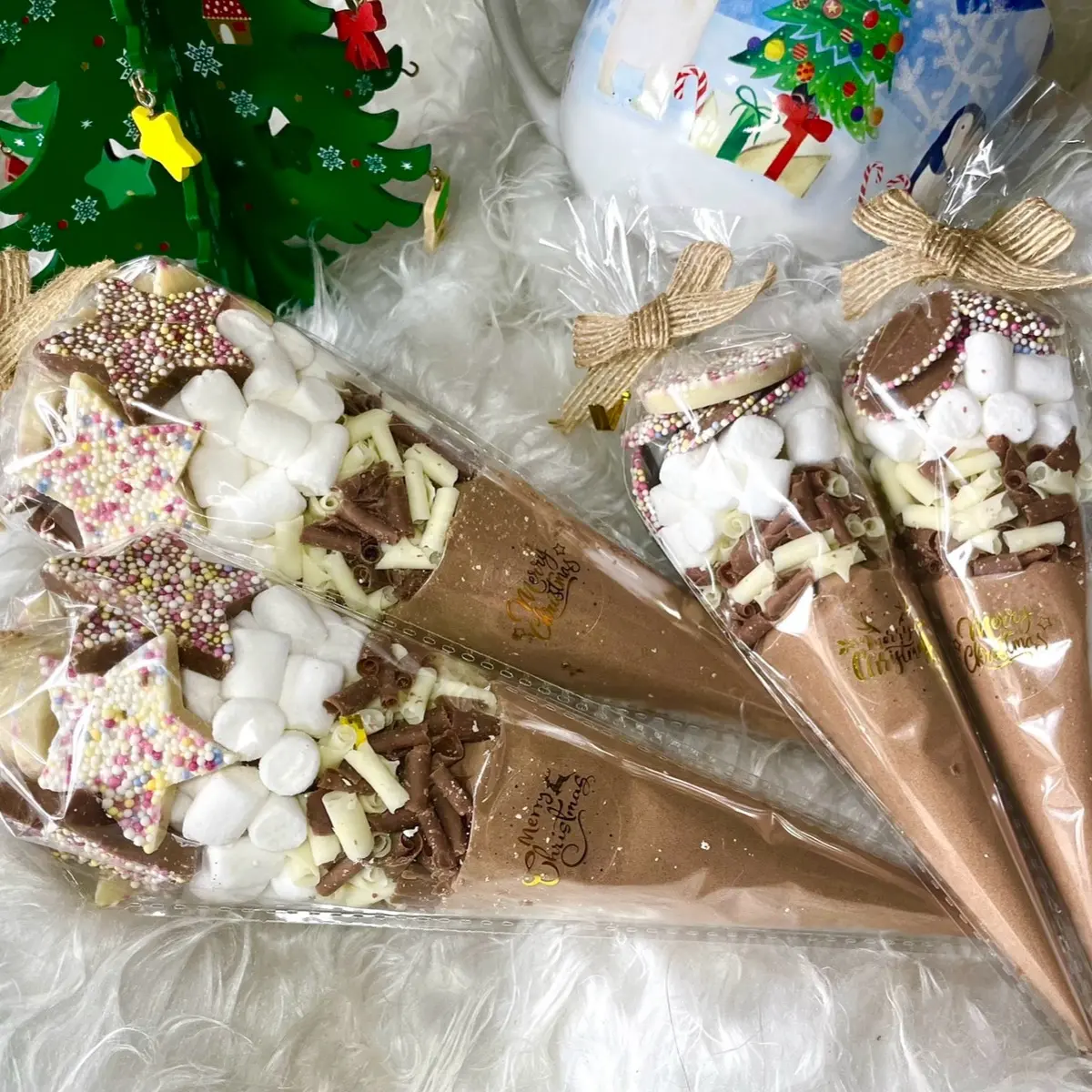Luxury hot chocolate cones