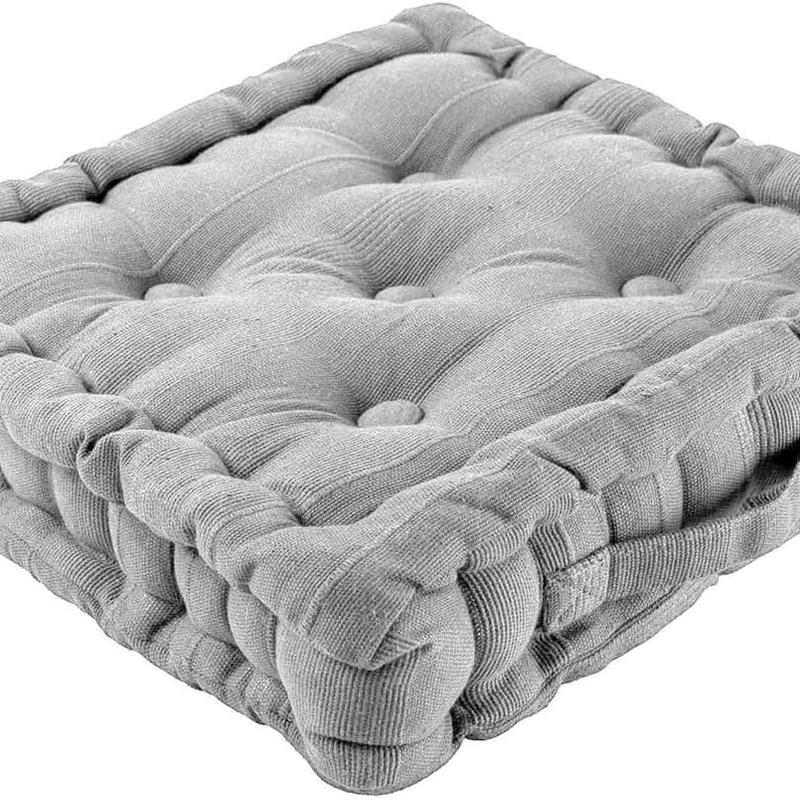 100 % Cotton Booster Cushion 10 Colours Thick Chunky Seat Pad Soft Fabric 4
