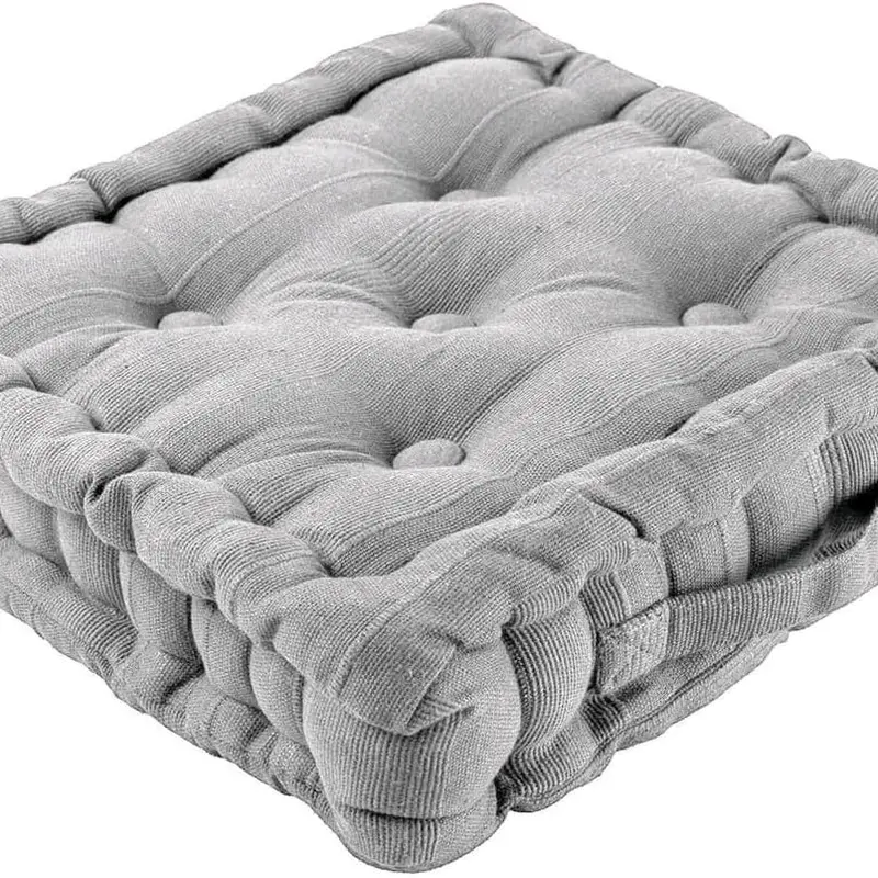 100 % Cotton Booster Cushion 10 Colours Thick Chunky Seat Pad Soft Fabric 3