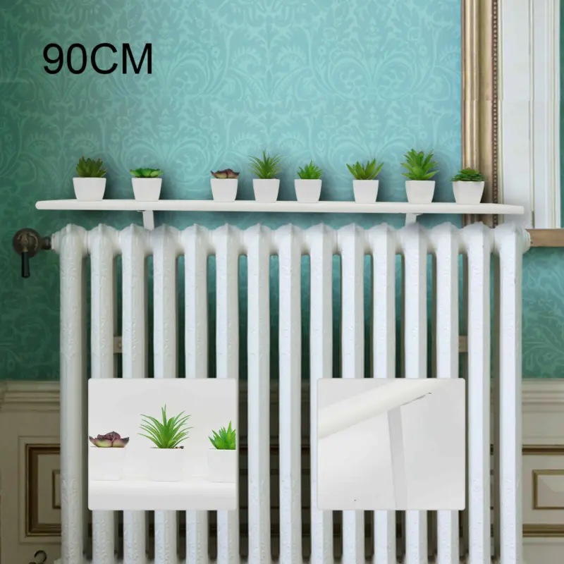 New Round Radiator Shelves Shelf 60cm/90cm MDF Included Brackets corners 1