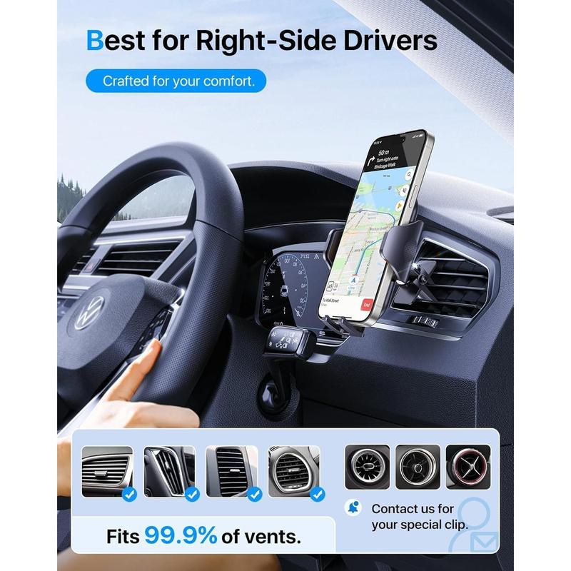 andobil [2025 NEW Car Phone Holder, [Patented Hawksbill Clip] Mobile Phone Holder for Cars Air Vent Automobile Cradle Car Phone Mount Compatible with iPhone 16 15 14 13 Pro Max Samsung S24 S23 S22 1