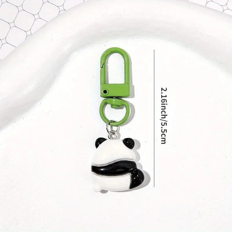 (Giveaway) 1pcs Cute Cartoon Panda Keychains, Aluminum Alloy Uncharged Key Ring Charms for Backpacks, Bags, Perfect Gift for Family and Friends 5
