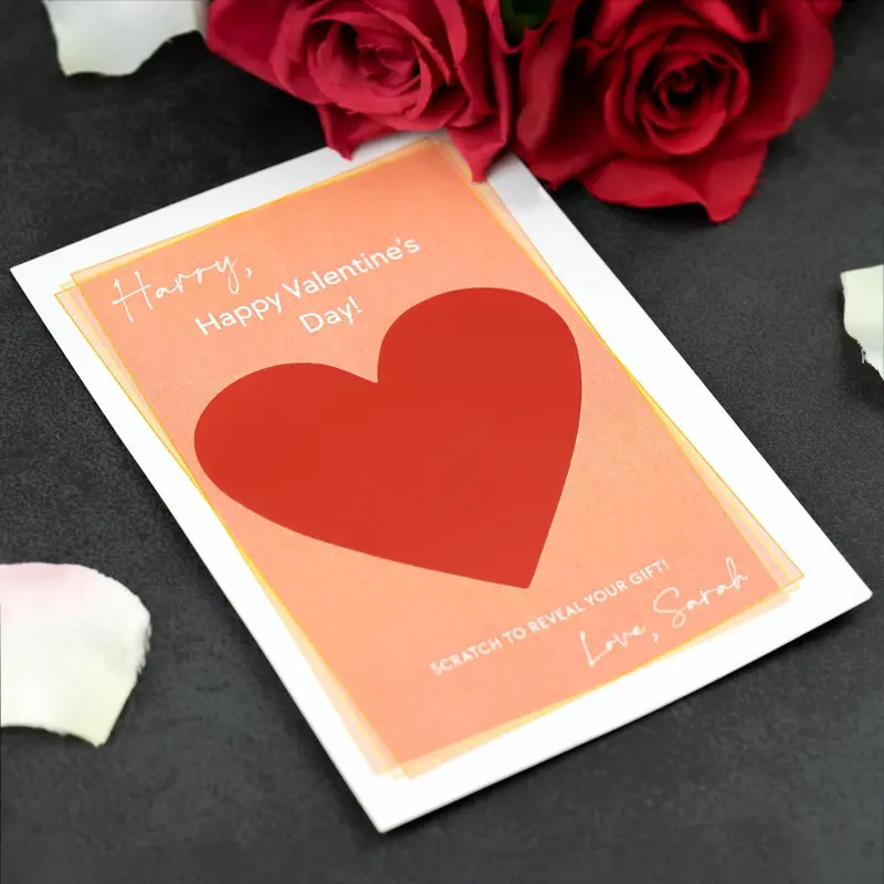 Personalised Valentines Day Scratch Card - Scratch To Reveal Your Gift -Couples Boyfriend Or Girlfriend Valentines Day Gift Idea 3